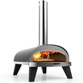 Horno para pizza ZiiPa Piana - A leña - con termómetro - Antracita - para pizzas de ø 30 cm - Piedra para pizza giratoria