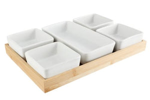 Cosy & Trendy Tabla para aperitivos con 5 recipientes