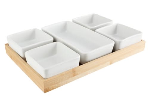 Cosy & Trendy Tabla para aperitivos con 5 recipientes