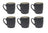 Cookinglife Mugs Nola Warm Grey - 350 ml - 6 pieces