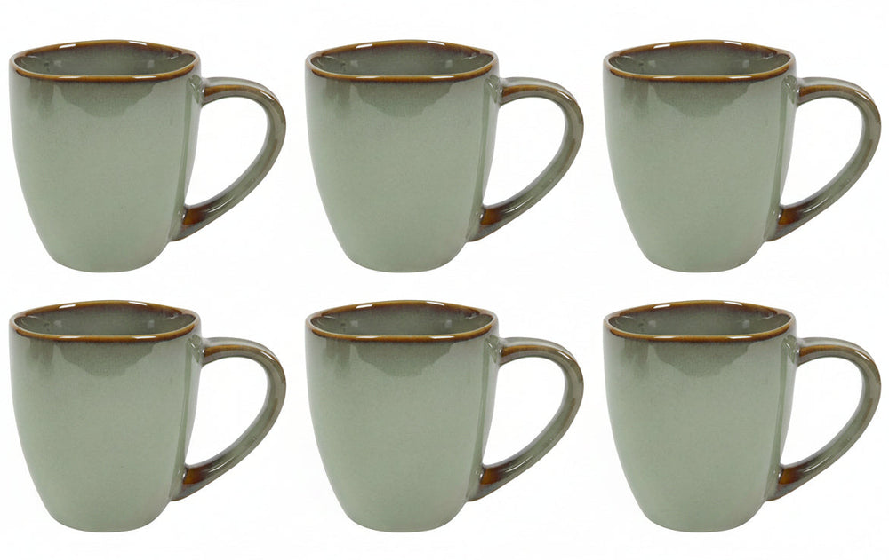 Cookinglife Mugs Sabi Green 450 ml - 6 pieces