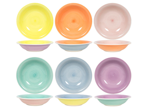 Cookinglife Deep Plates / Pasta Bowls Pastel Harmony ø 21 cm - 6 pieces