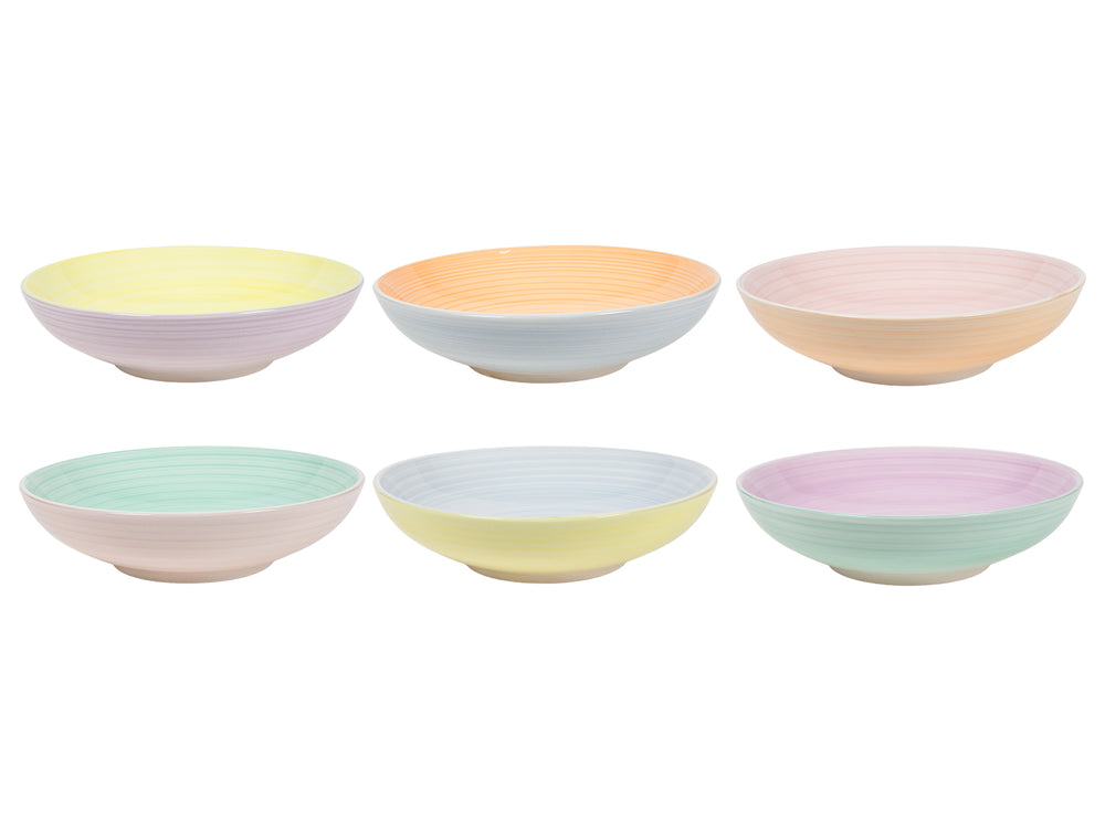 Cookinglife Deep Plates / Pasta Bowls Pastel Harmony Ø 23 cm - 6 pieces
