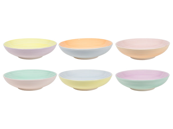 Cookinglife Platos Profundos / Platos para Pasta Pastel Harmony ø 23 cm - 6 Piezas