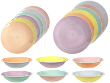 Cookinglife Dinnerware Set Pastel Harmony 18-piece / 6 people - 6 dinner plates, 6 side plates, and 6 pasta bowls