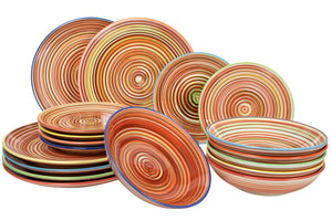 Set de Vajilla Cookinglife Rhythm & Lines 18 piezas / 6 personas - 6 platos de cena, 6 platos de desayuno y 6 platos hondos