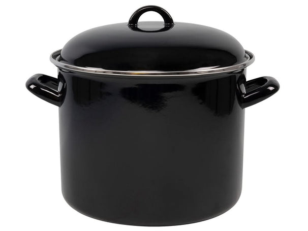 Olla para sopa Cookinglife - Esmalte - Negra - ø 24 cm / 8 litros - capa antiadherente esmaltada