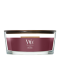 WoodWick Scented Candle Ellipse Wood Smoke - 9 cm / 19 cm - Scented Candle in Glass - Wooden Wick