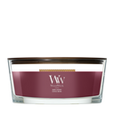 WoodWick Scented Candle Ellipse Wood Smoke - 9 cm / 19 cm - Scented Candle in Glass - Wooden Wick