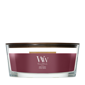 WoodWick Vela Aromática Ellipse Wood Smoke - 9 cm / 19 cm - Vela Aromática en Vidrio - Mecha de Madera