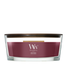 WoodWick Vela Aromática Ellipse Cereza Oscura - 9 cm / 19 cm - Vela Aromática en Vidrio - Mecha de Madera
