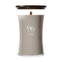 WoodWick Vela Aromática Grande Wood Smoke - 18 cm / ø 10 cm - Vela Aromática en Vidrio - Mecha de Madera