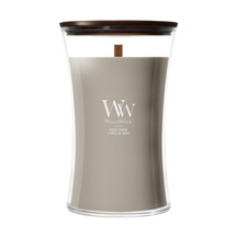 WoodWick Vela Aromática Grande Wood Smoke - 18 cm / ø 10 cm - Vela Aromática en Vidrio - Mecha de Madera