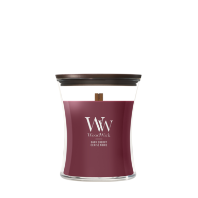 WoodWick Vela Aromática Medium Wood Smoke - 11 cm / ø 10 cm - Vela Aromática en Vidrio - Mecha de Madera