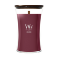 WoodWick Scented Candle Large Dark Cherry - 18 cm / ø 10 cm - Scented Candle in Glass - Wooden Wick