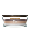WoodWick Vela Aromática Ellipse Trilogy Radiant Cashmere - 9 cm / 19 cm - Vela Aromática en Vidrio - Mecha de Madera