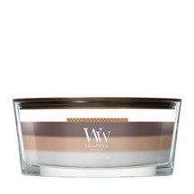 WoodWick Vela Aromática Ellipse Trilogy Radiant Cashmere - 9 cm / 19 cm - Vela Aromática en Vidrio - Mecha de Madera