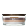 WoodWick Vela Aromática Ellipse Trilogy Radiant Cashmere - 9 cm / 19 cm - Vela Aromática en Vidrio - Mecha de Madera