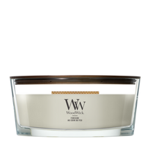 WoodWick Vela Aromática Ellipse Fireside - 9 cm / 19 cm - Vela Aromática en Vidrio - Mecha de Madera