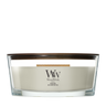 WoodWick Vela Aromática Ellipse Fireside - 9 cm / 19 cm - Vela Aromática en Vidrio - Mecha de Madera