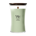 WoodWick Vela Aromática Grande Matcha Zest - 18 cm / ø 10 cm - Vela Aromática en Vidrio - Mecha de Madera