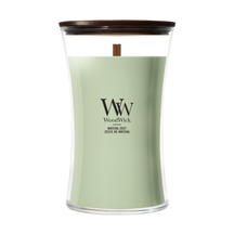 WoodWick Vela Aromática Grande Matcha Zest - 18 cm / ø 10 cm - Vela Aromática en Vidrio - Mecha de Madera