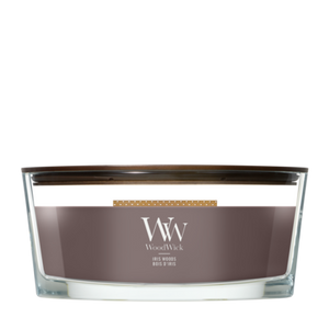 WoodWick Scented Candle Ellipse Iris Woods - 9 cm / 19 cm - Scented Candle in Glass - Wooden Wick