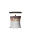 WoodWick Vela Aromática Mediana Trilogy Radiant Cashmere - 11 cm / ø 10 cm - Vela Aromática en Vidrio - Mecha de Madera