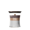 WoodWick Vela Aromática Mediana Trilogy Radiant Cashmere - 11 cm / ø 10 cm - Vela Aromática en Vidrio - Mecha de Madera