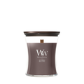 WoodWick Vela Aromática Mediana Iris Woods - 11 cm / ø 10 cm - Vela Aromática en Vidrio - Mecha de Madera
