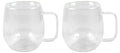 Cookinglife Double-Walled Coffee/Tea Glasses with Handle Lines - 350 ml - 2 Pieces