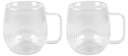 Cookinglife Double-Walled Coffee/Tea Glasses with Handle Lines - 350 ml - 2 Pieces