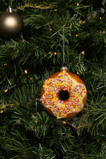 Nordic Light Christmas Ball Donut Pink Confetti 10 cm