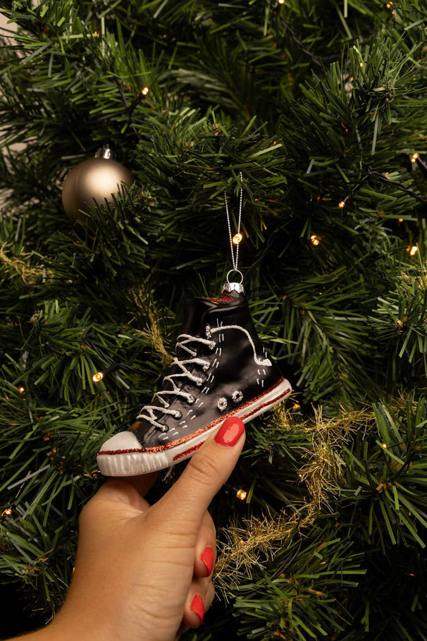 Bola de Navidad Nordic Light Zapatilla negra 11 cm