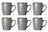 Cosy & Trendy Mugs with Handle - Speckle Grey - 350 ml - 6 pieces