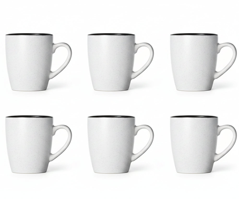 Cosy & Trendy Mugs Speckle White 350 ml - 6 pieces