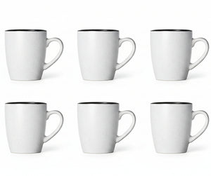 Tazas Cosy & Trendy Blanco moteado 350 ml - 6 piezas