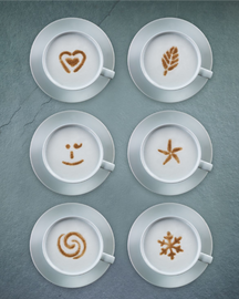 Aerolatte Cocoa Shaker Cappuccino Artist - 6 Stencils
