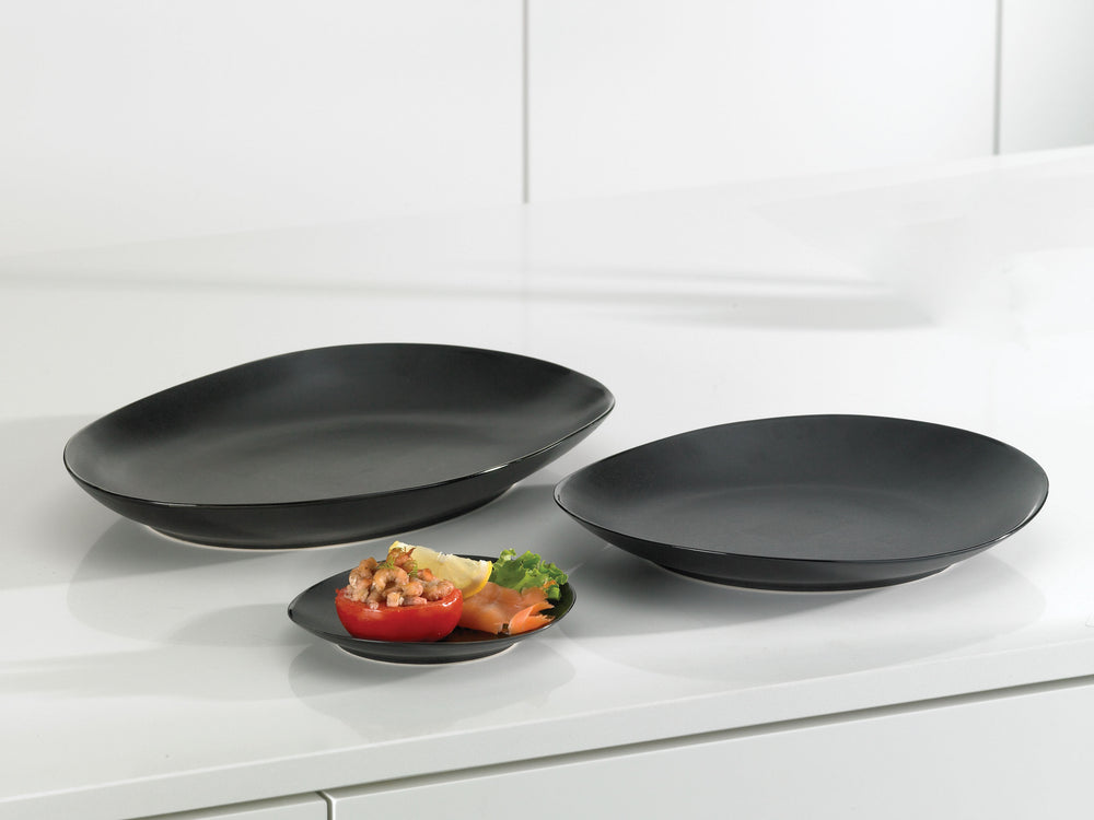 Cosy & Trendy Small Plates / Cake Plates Vongola Black - 15 x 14 cm - 4 pieces