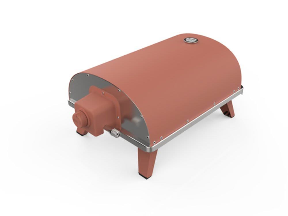 ZiiPa Pizza Oven Piana - Gas model - with Thermometer - Terracotta - for ø 30 cm pizzas - Rotating pizza stone