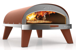 ZiiPa Pizza Oven Piana - Gas model - with Thermometer - Terracotta - for ø 30 cm pizzas - Rotating pizza stone