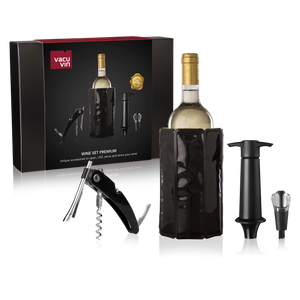 Set de vino Vacu Vin Premium - Negro - Set de 4 piezas
