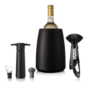 Set de vino Vacu Vin Elegant - Negro - Set de 5 piezas