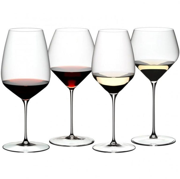 Set de copas de vino Riedel Veloce - Cabernet / Merlot, Pinot Noir / Nebbiolo, Riesling y Chardonnay - 4 unidades