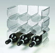 Ghidini Estante para vino / Soporte para 3 botellas - Plástico - Apilable - Expandible