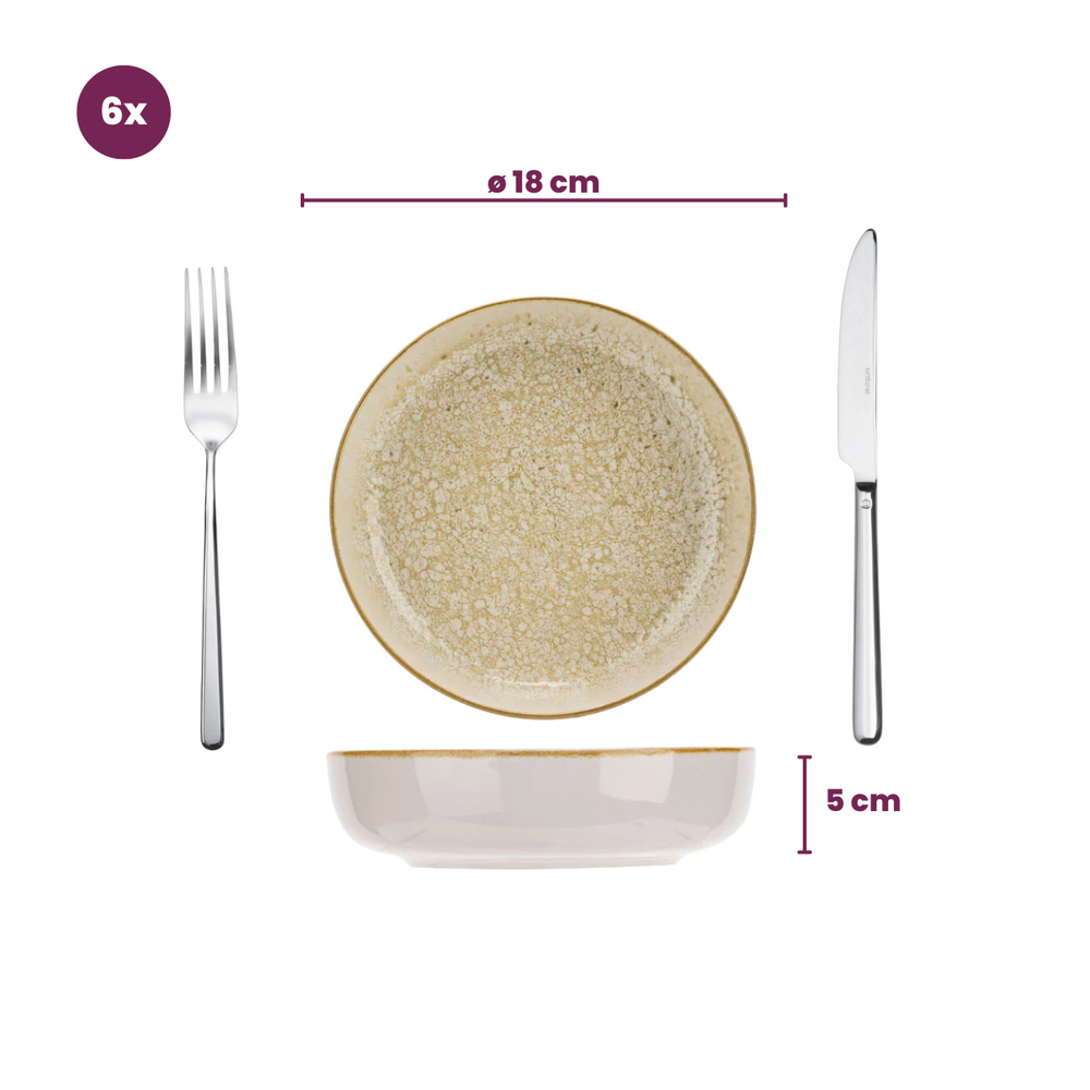 Cosy & Trendy Deep Plates Baltic Luna ø 18 cm - 6 pieces