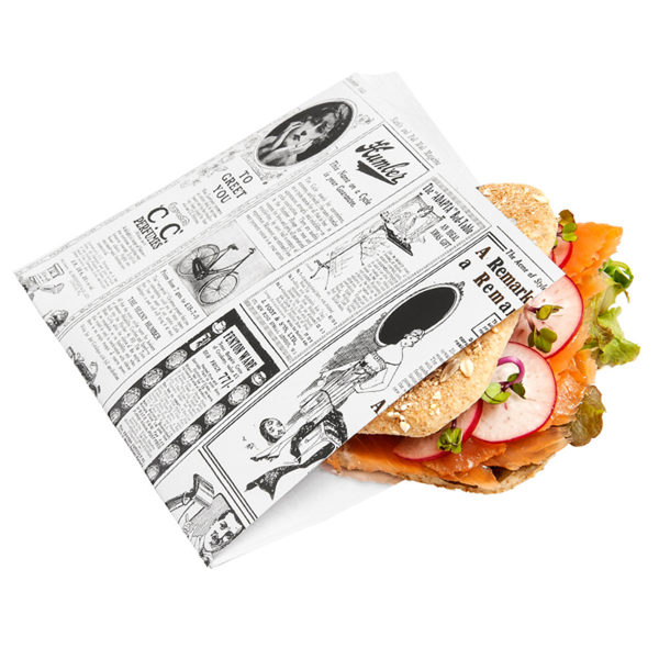 Papel anti-grasa para hamburguesa - bolsas para porciones de pizza 17 x 18 cm - 500 unidades
