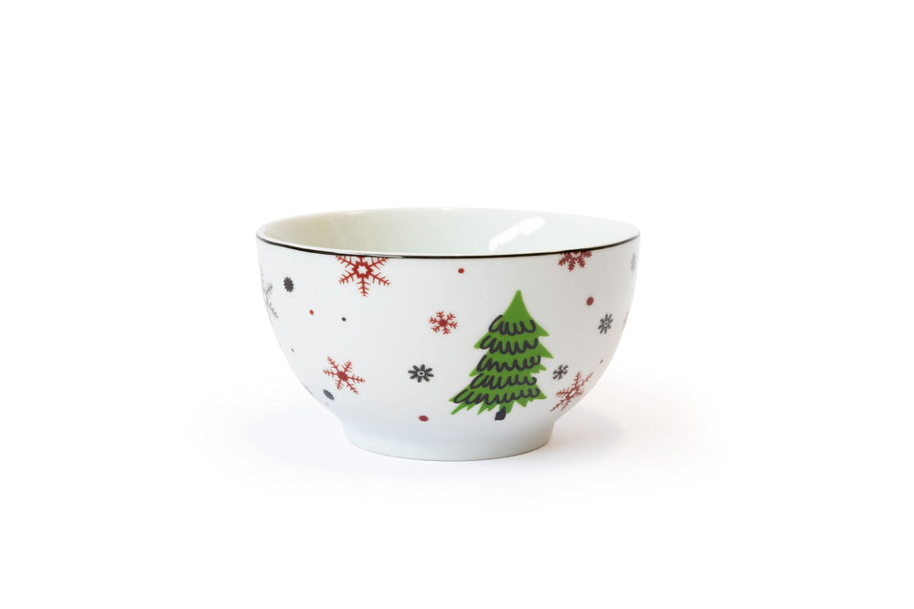 Cookinglife Christmas Dinnerware Set Red - Porcelain - 18-piece / 6 persons - 6 dinner plates, 6 breakfast plates & 6 bowls