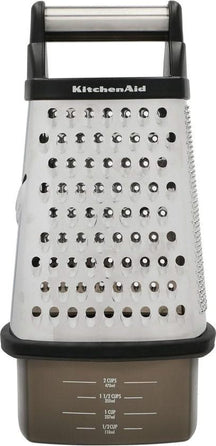KitchenAid Box Grater Core Stainless Steel 16.5cm - with storage container 473 ml