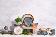 Cosy &amp; Trendy Breakfast Plates / Dessert Plates - Astera Ocean Blue - Ø 21 cm - 4 Pieces